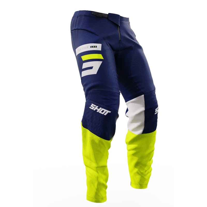 Shot Devo Reflex Motocross hlače plavo-bijele-fluo žute rasprodaja