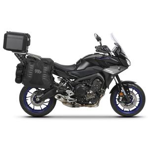 Complete set of SHAD TERRA TR40 adventure saddlebags and SHAD TERRA BLACK aluminium 48L topcase, including mounting kit SHAD YAMAHA MT-09 Tracer / Tracer 900