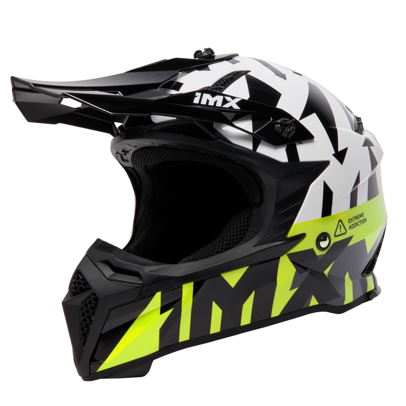 Motocross kaciga iMX FMX-02 crno-bijela-fluo žuta