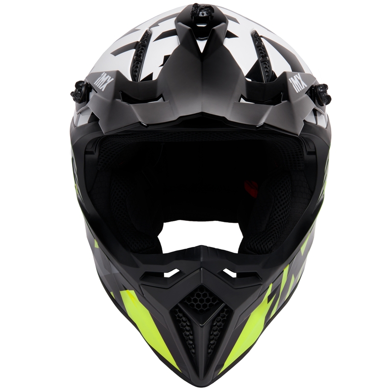 Motocross kaciga iMX FMX-02 crno-bijela-fluo žuta