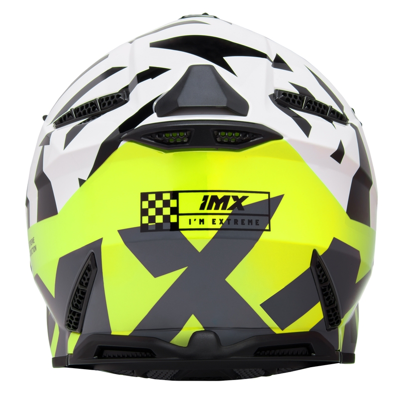 Motocross kaciga iMX FMX-02 crno-bijela-fluo žuta