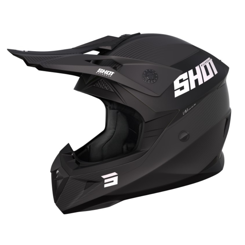 Motocross kaciga Shot Pulse Line siva mat