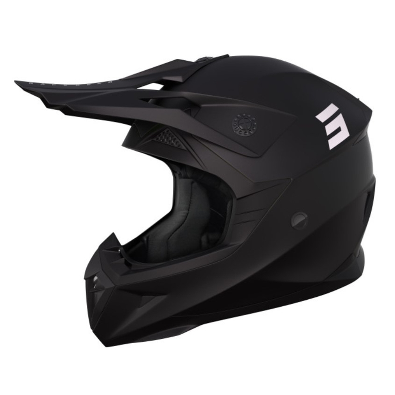 Dječja kaciga za motocross Shot Pulse Kid Solid crna mat