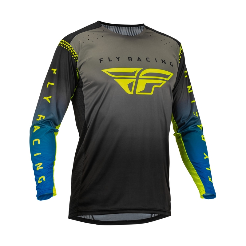 FLY Racing Lite Motocross Jersey 2023 Sivo-plavi Hi-Vis rasprodaja