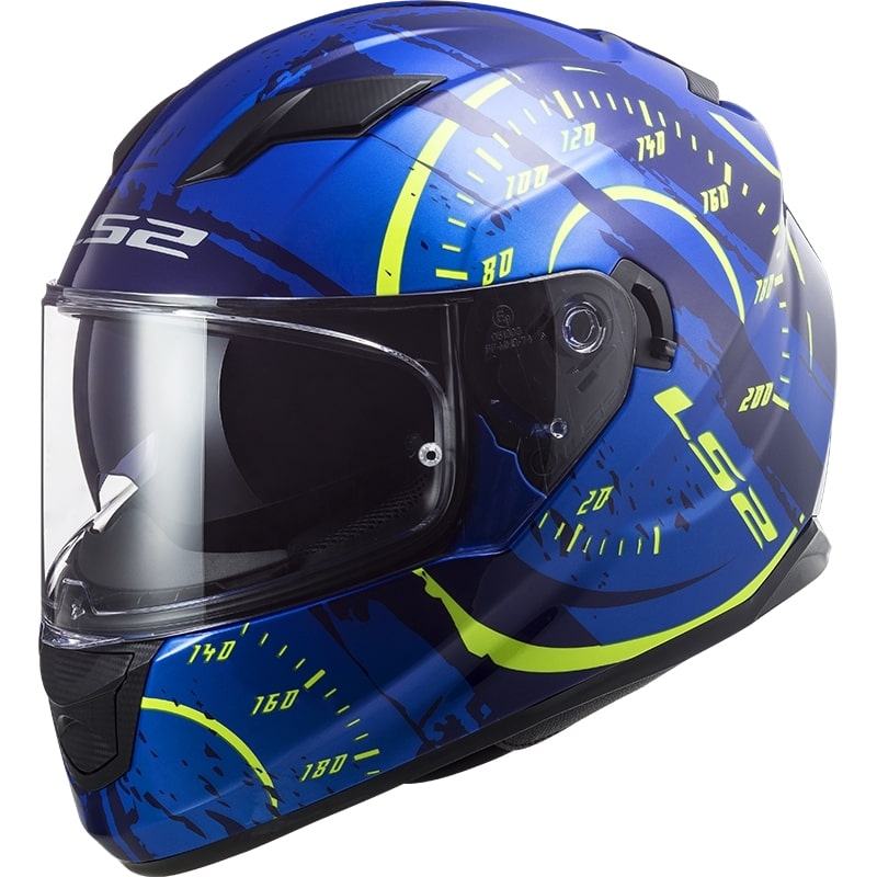 Integralna motociklistička kaciga LS2 FF320 Stream EVO Tacho plavo-fluo žuta