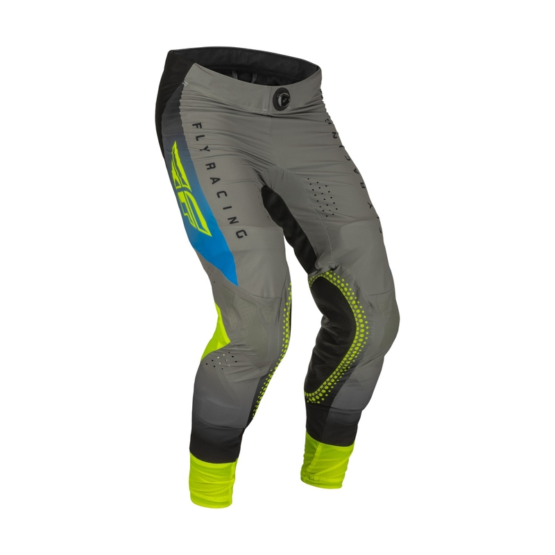 FLY Racing Lite 2023 sivo-plave Hi-Vis Motocross hlače rasprodaja