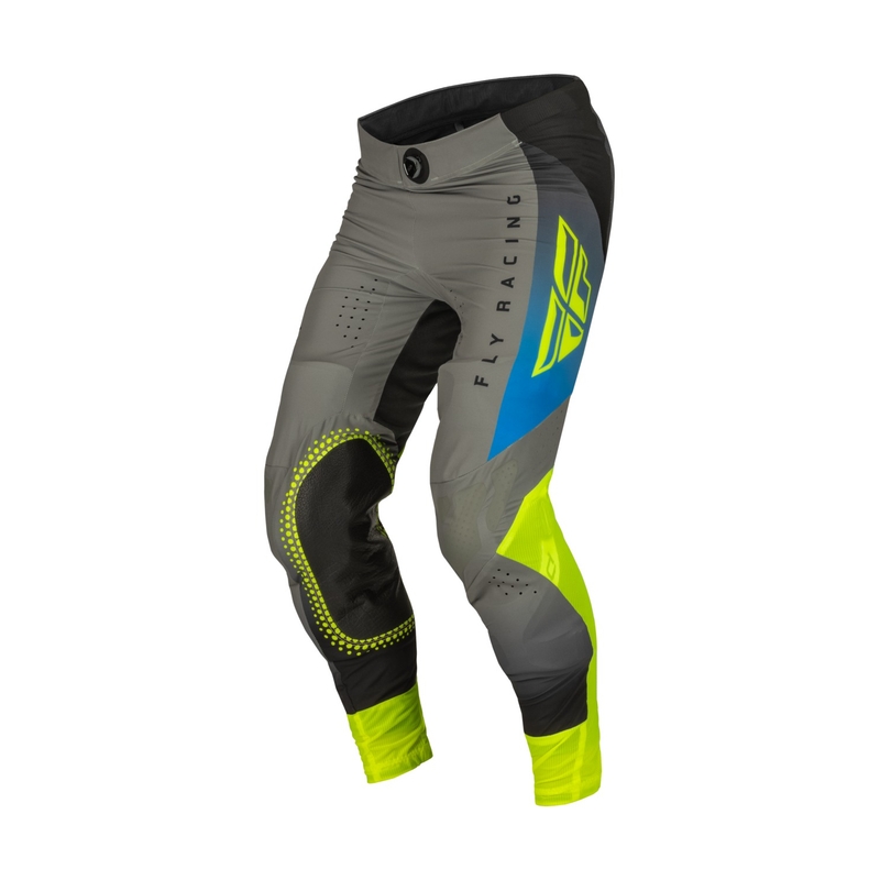 FLY Racing Lite 2023 sivo-plave Hi-Vis Motocross hlače rasprodaja