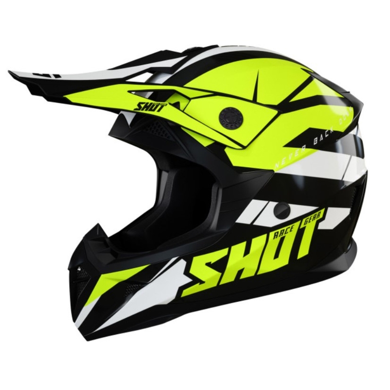 Shot Pulse Kid Revenge Motocross kaciga crno-bijela-fluo žuta rasprodaja