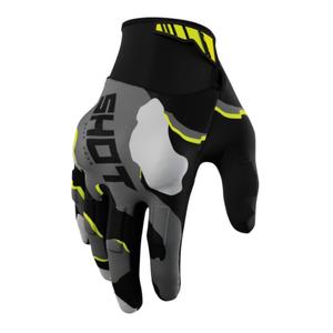 Motocross rukavice Shot Drift Camo crno-kamo-fluo žute