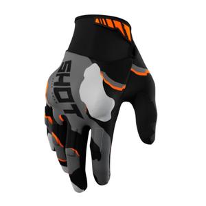 Motocross rukavice Shot Drift Camo crno-kamo-fluo narančaste
