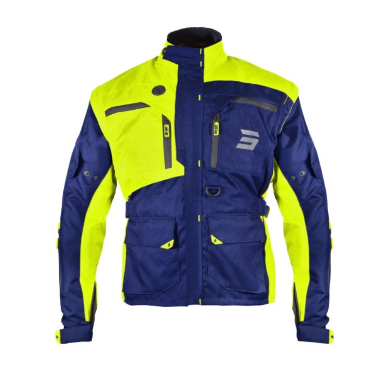 Motociklistička jakna Shot Racetech plavo-fluo žuta