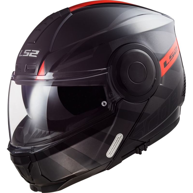 Motociklistička kaciga na preklop LS2 FF902 Scope Hamr crna-titan-crvena