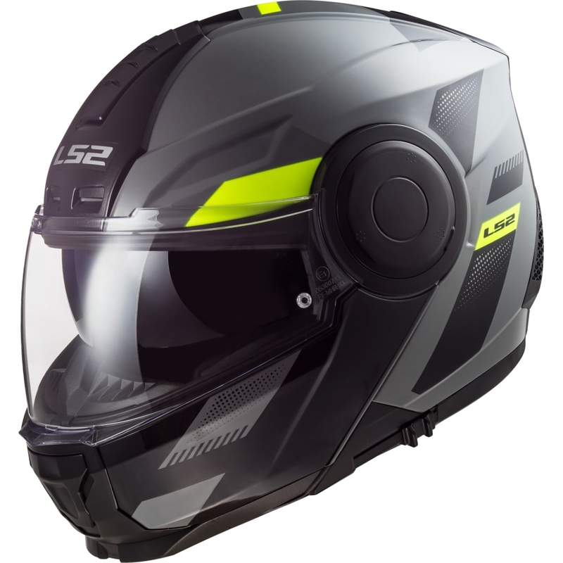 Motociklistička kaciga na preklop LS2 FF902 Scope Max Nardo sivo-fluo žuta
