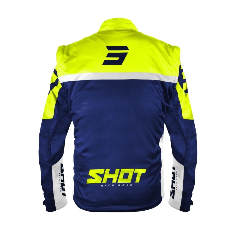 Softshell jakna Shot Softshell Lite 2.0 plavo-bijela-fluo žuta