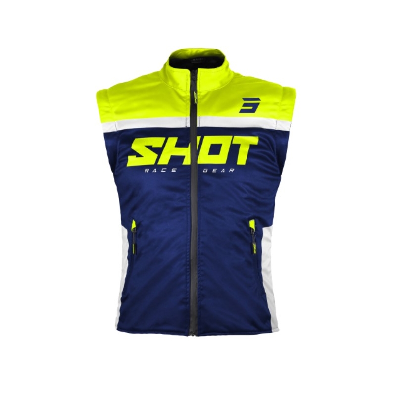 Softshell prsluk Shot Bodywarmer Lite 2.0 plavo-bijelo-fluo žuto rasprodaja