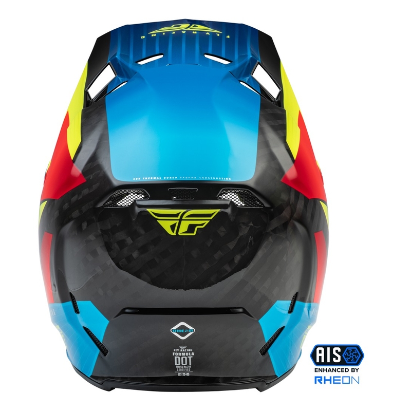 Motocross kaciga FLY Racing Formula Carbon Prime fluo žuto-plavo-crvena