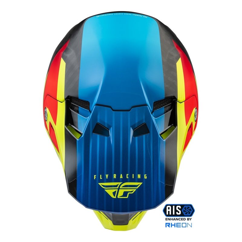 Motocross kaciga FLY Racing Formula Carbon Prime fluo žuto-plavo-crvena