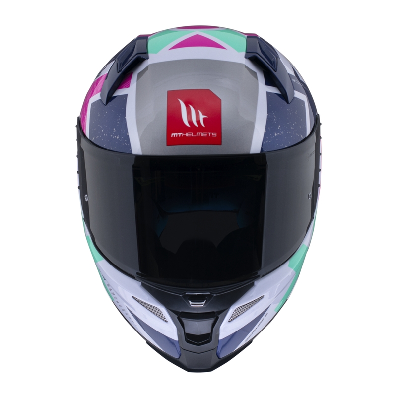 Integralna motociklistička kaciga MT FF110 Revenge 2 Svijetlo bijelo-plava