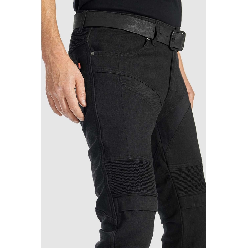 Motorističke traperice PANDO MOTO KarlDo Slim crne rasprodaja