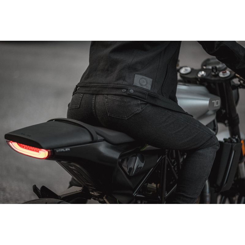 Ženske motociklističke traperice PANDO MOTO Kusari Cor 01 crne rasprodaja