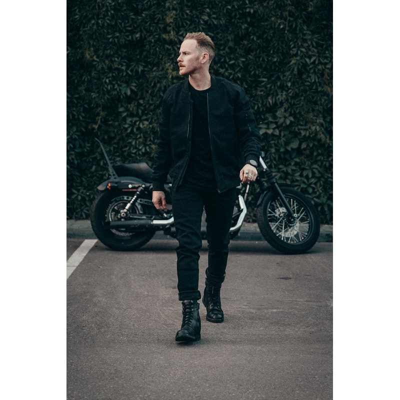 Motorističke traperice PANDO MOTO Steel Black 02 crne rasprodaja
