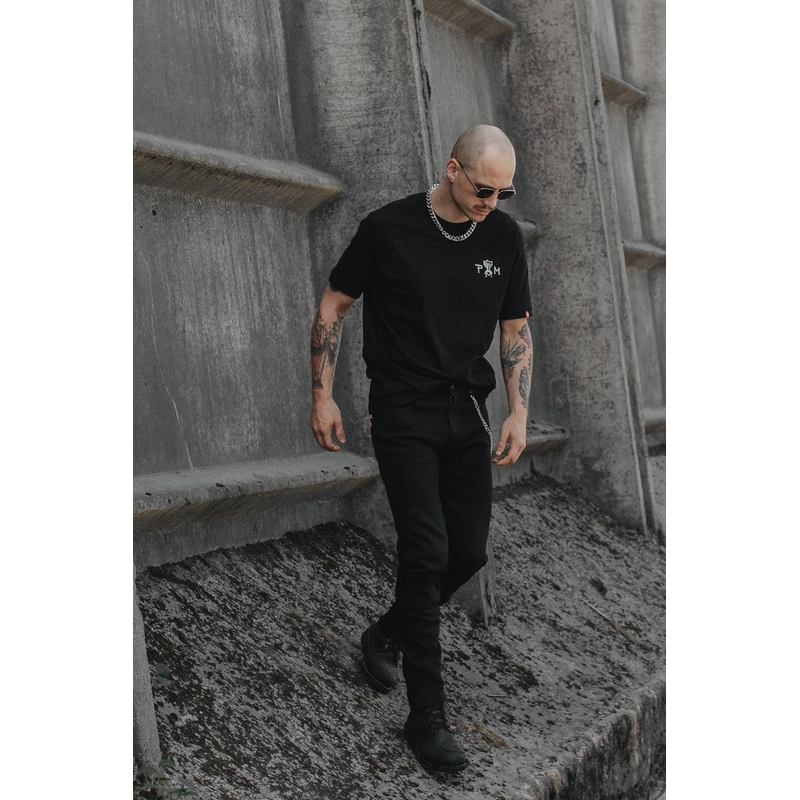 Motorističke traperice PANDO MOTO Steel Black 02 crne rasprodaja