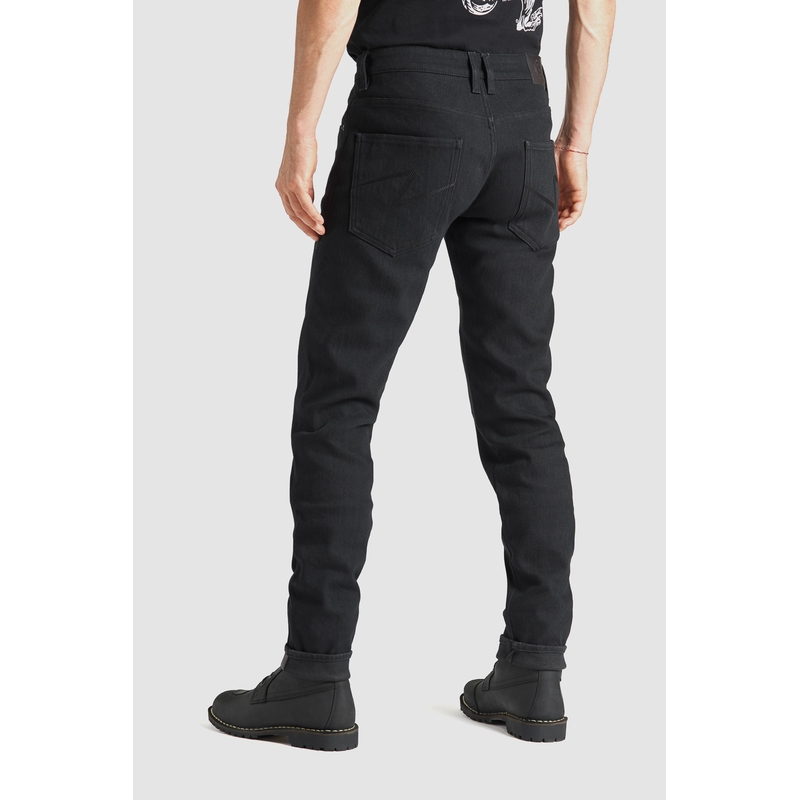 Motorističke traperice PANDO MOTO Steel Black 02 crne rasprodaja
