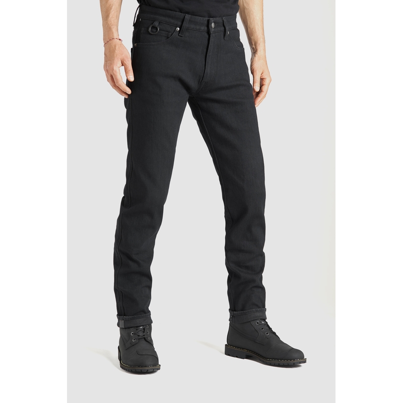 Motorističke traperice PANDO MOTO Steel Black 02 crne rasprodaja