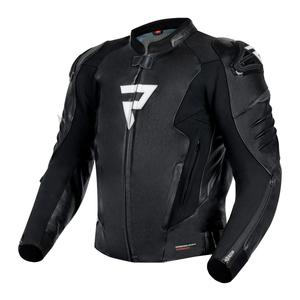 Motociklistička kožna jakna Rebelhorn Veloce crno-bijela