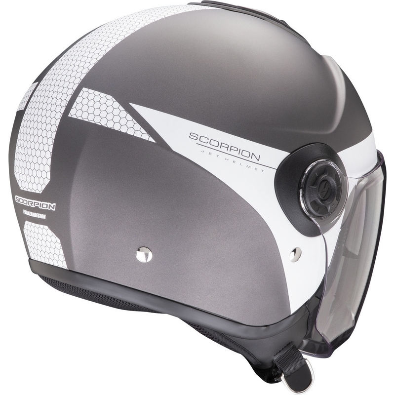 Otvorena kaciga Scorpion EXO-CITY II Kratka srebrno-bijela mat