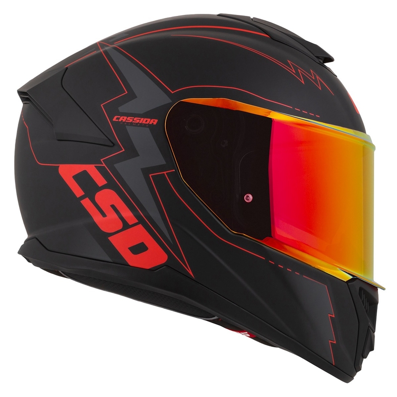 Integralna motociklistička kaciga Cassida Integral GT 2.1 Flash crno-crveno-siva