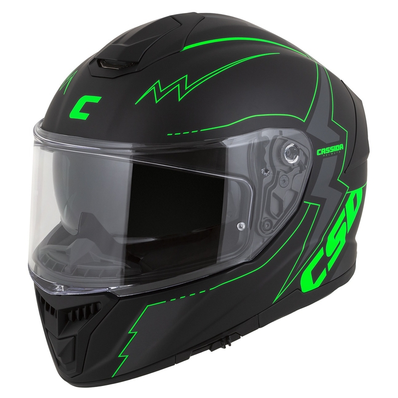 Integralna moto kaciga Cassida Integral GT 2.1 Flash crno-fluo zeleno-siva