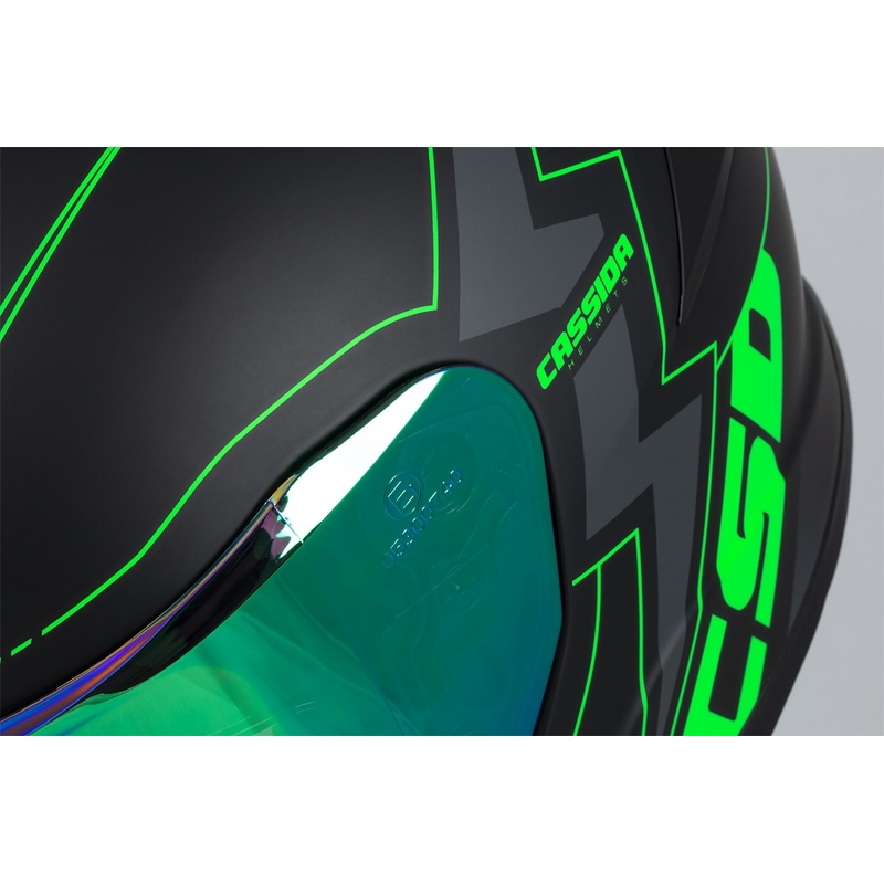 Integralna moto kaciga Cassida Integral GT 2.1 Flash crno-fluo zeleno-siva