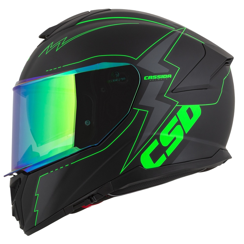 Integralna moto kaciga Cassida Integral GT 2.1 Flash crno-fluo zeleno-siva