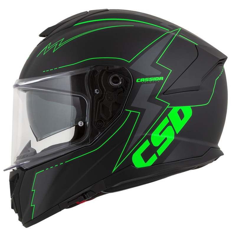 Integralna moto kaciga Cassida Integral GT 2.1 Flash crno-fluo zeleno-siva