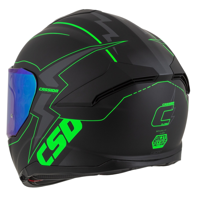 Integralna moto kaciga Cassida Integral GT 2.1 Flash crno-fluo zeleno-siva