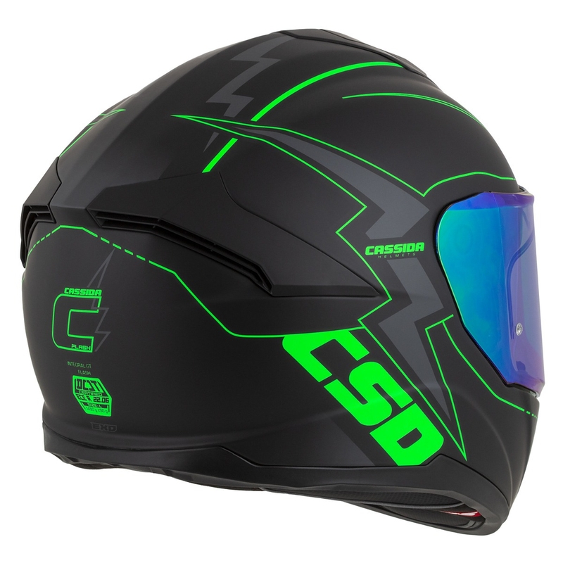 Integralna moto kaciga Cassida Integral GT 2.1 Flash crno-fluo zeleno-siva