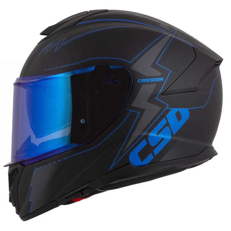 Integralna motociklistička kaciga Cassida Integral GT 2.1 Flash crno-plavo-siva