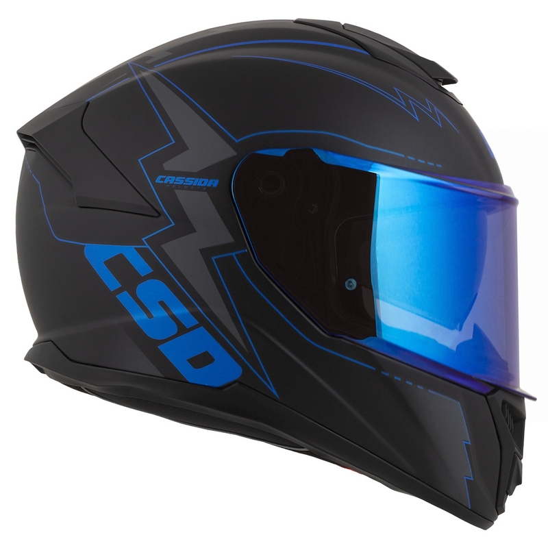 Integralna motociklistička kaciga Cassida Integral GT 2.1 Flash crno-plavo-siva