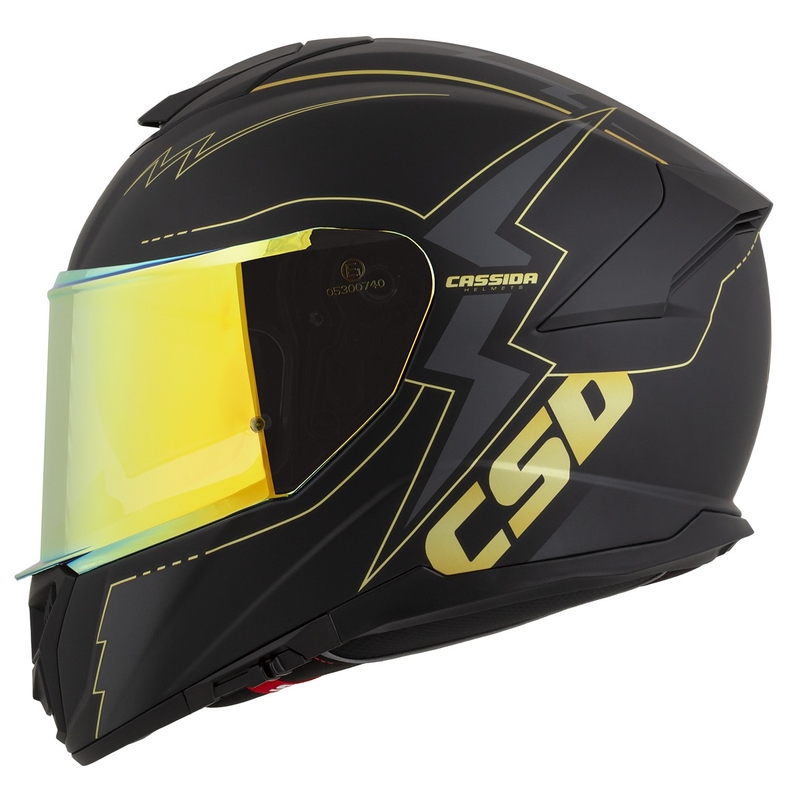 Integralna moto kaciga Cassida Integral GT 2.1 Flash crno-zlatno-siva