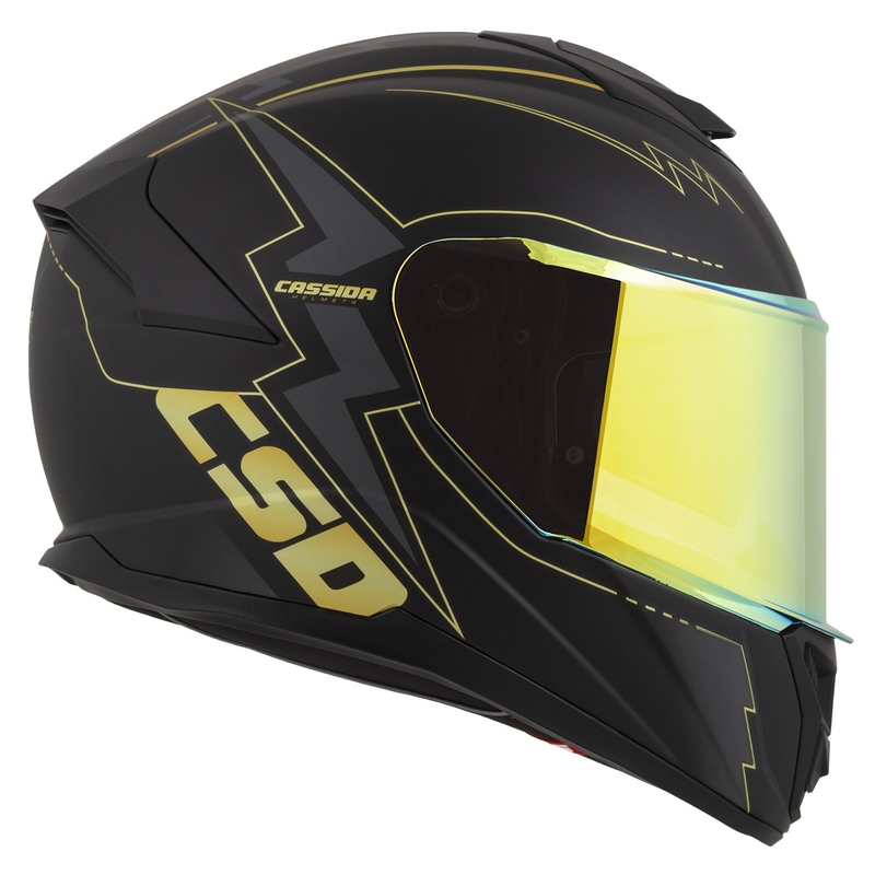 Integralna moto kaciga Cassida Integral GT 2.1 Flash crno-zlatno-siva