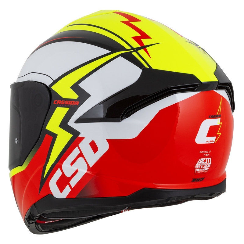 Integralna motociklistička kaciga Cassida Integral GT 2.1 Flash fluo žuto-crveno-crno-bijela