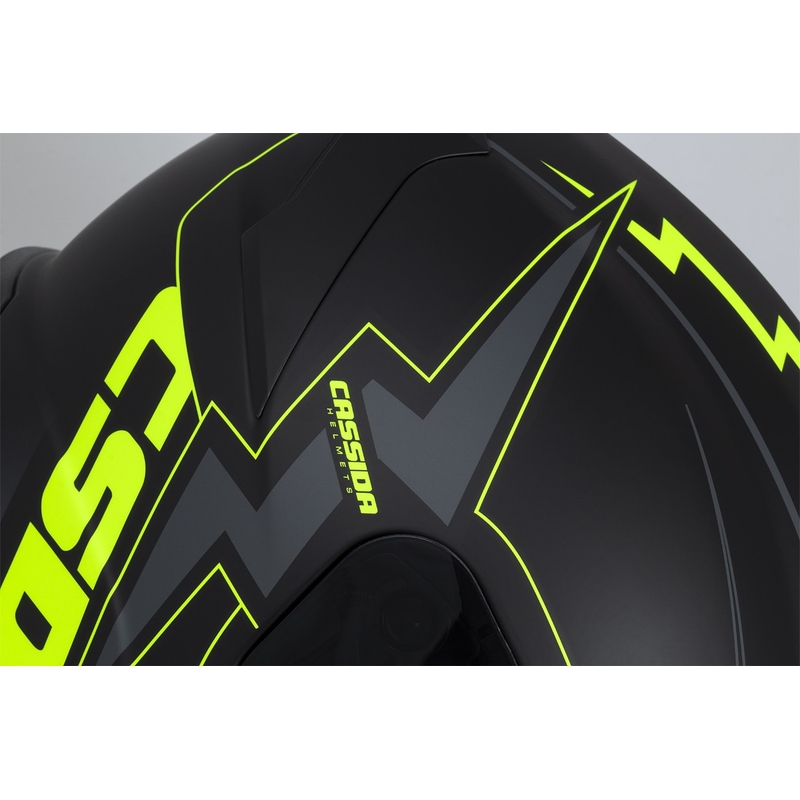 Integralna motociklistička kaciga Cassida Integral GT 2.1 Flash crno-fluo žuto-siva