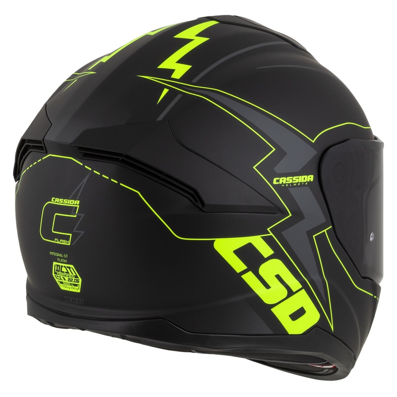 Integralna motociklistička kaciga Cassida Integral GT 2.1 Flash crno-fluo žuto-siva