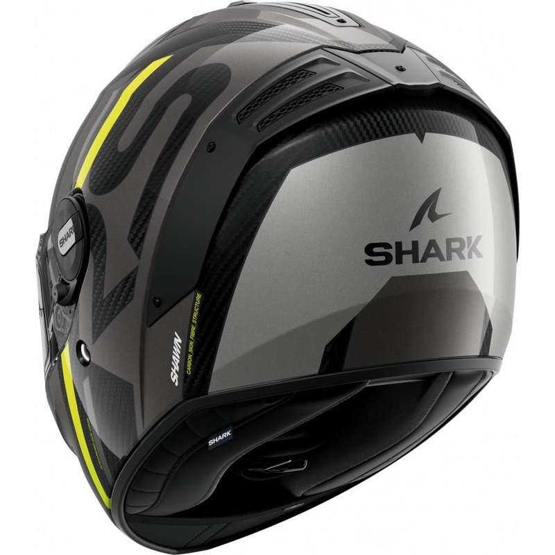 Integralna moto kaciga SHARK SPARTAN RS Carbon Shawn crna-siva-fluo žuta
