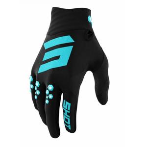 Motocross rukavice Shot Contact crno-tirkizne prodaja - II. kvaliteta rasprodaja