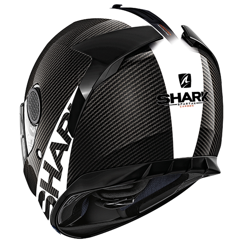 Integralna motociklistička kaciga SHARK Spartan Carbon Skin 1.2 crno-bijela