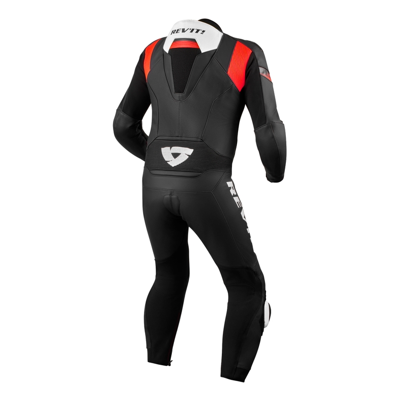 Jednodijelno moto odijelo Revit Argon 2 crno-fluo crveno