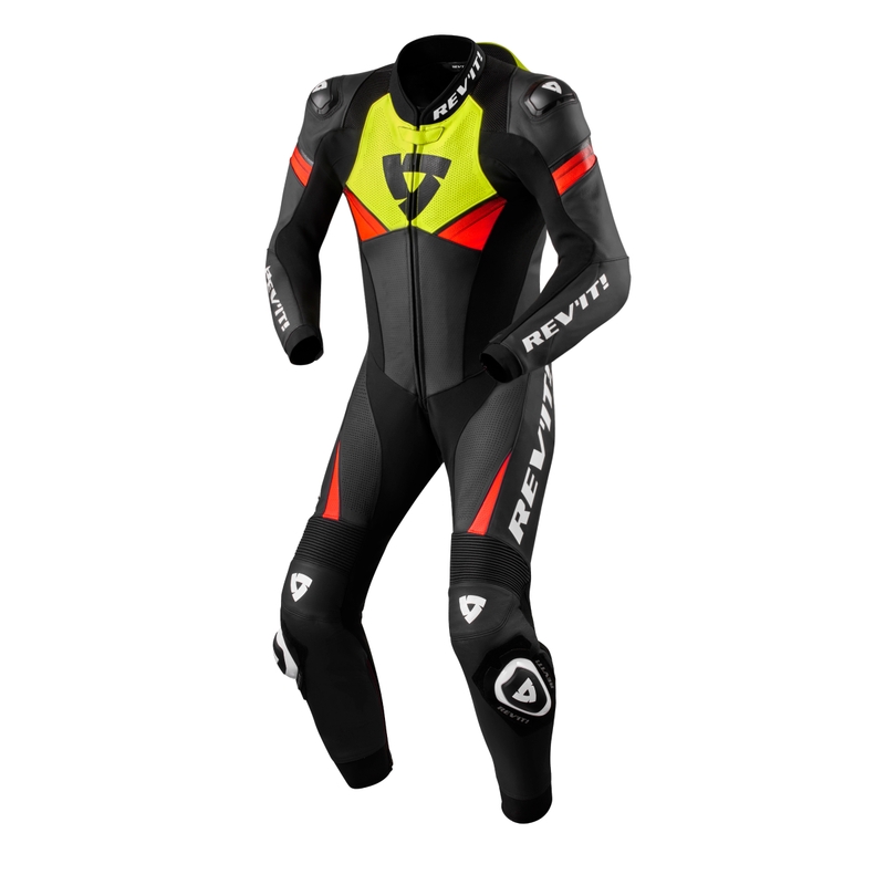 Jednodijelno moto odijelo Revit Argon 2 crno-fluo žuto