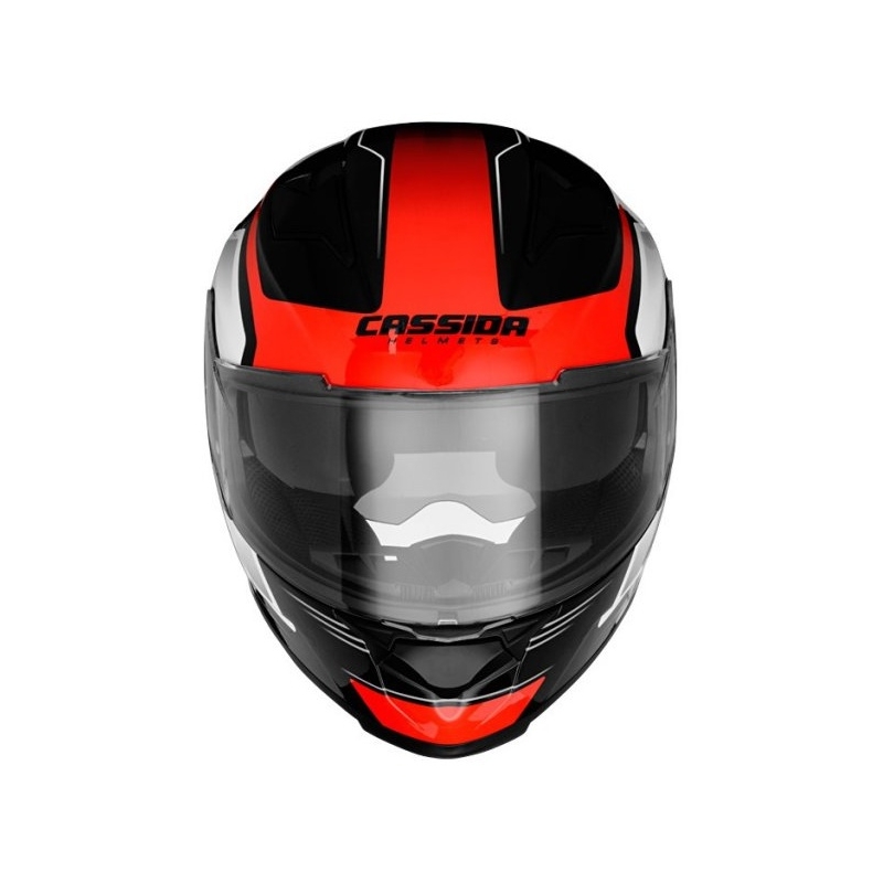 Motociklistička kaciga Cassida Apex Fusion crno-bijela-fluo crvena - II. kvaliteta